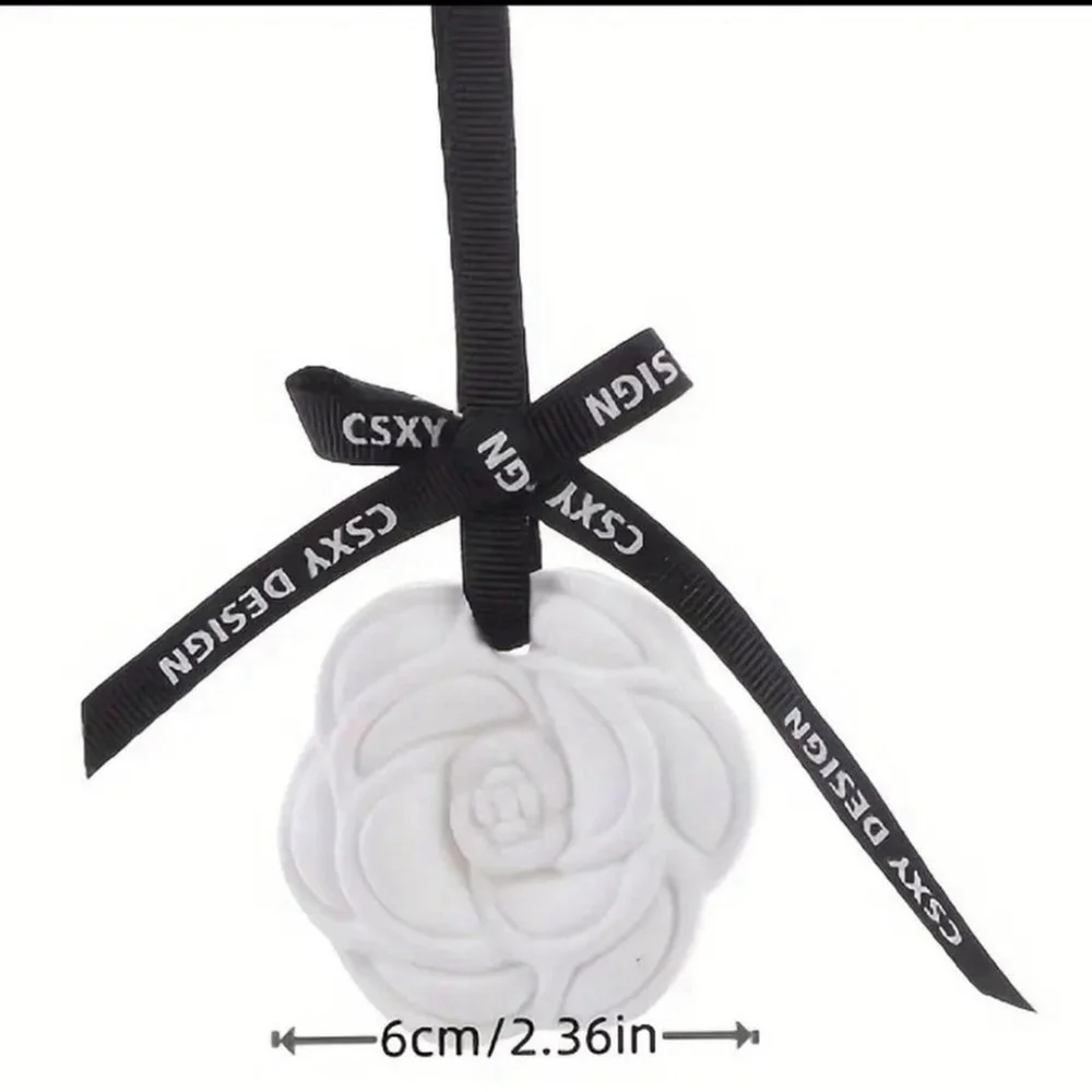 Camellia Scented White Fragrance Pendant – Hanging Car & Home Aromatherapy - Picture 4 of 5
